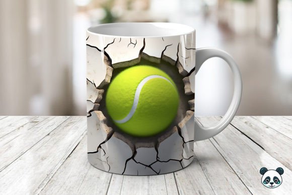 Download 3D Tennis Ball Mug Wrap Sublimation - Premium Resources