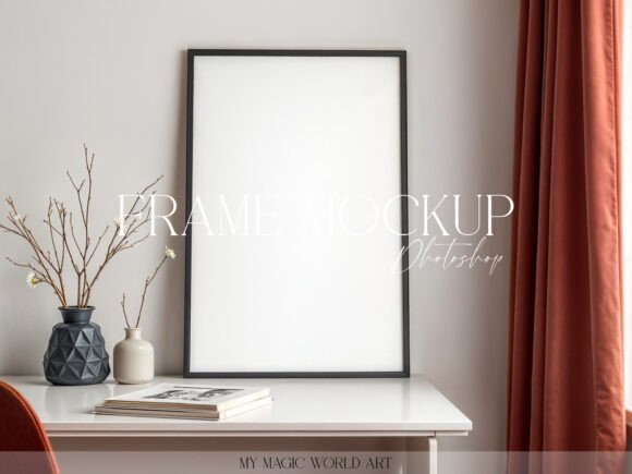 Download Psd Mockup Frame on the Table - Psd mockup frame Collection