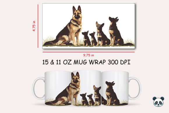 Download Papa Dog Fathers Day Mug Wrap - Premium Resources