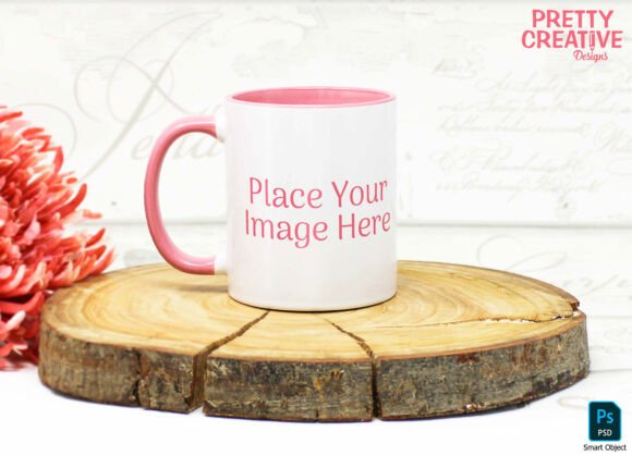 Download Pink Handle Single Mug Smart PSD Mockup - Premium Resources