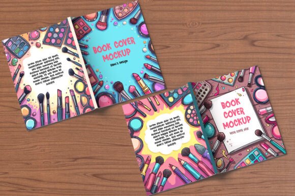 Download Two Open Books Full Cover Mockup - Full cover mockup Collection