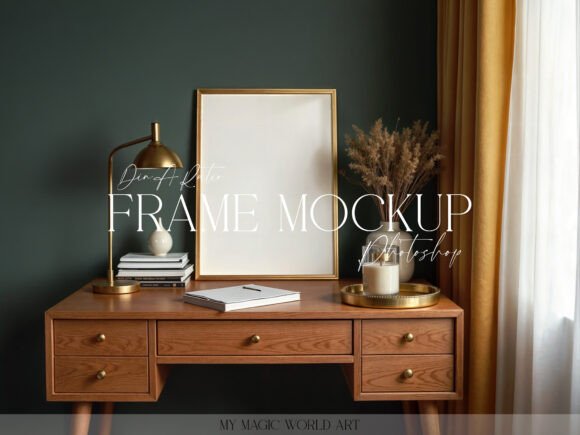 Download Psd Mockup Frame on the Table - Psd mockup frame Collection