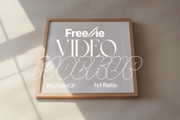 Download 1x1 Wood Frame Video Mockup Freebie PSD - Frame video mockup Collection