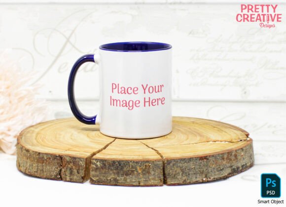 Download Navy Handle Single Mug Smart Mockup - Premium Bundle